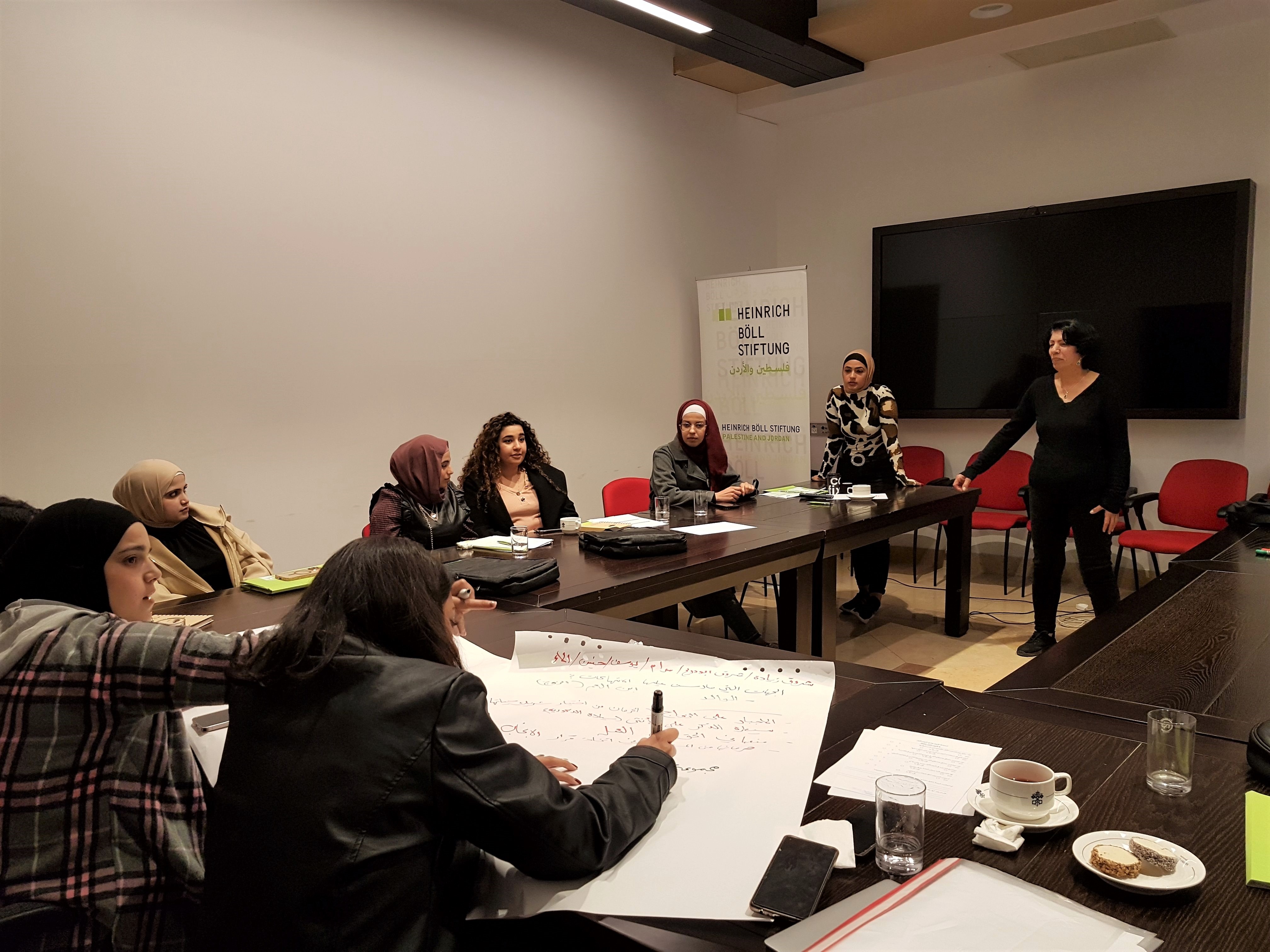 Young Leaders Academy participants discussing women’s rights according to international conventions YLA