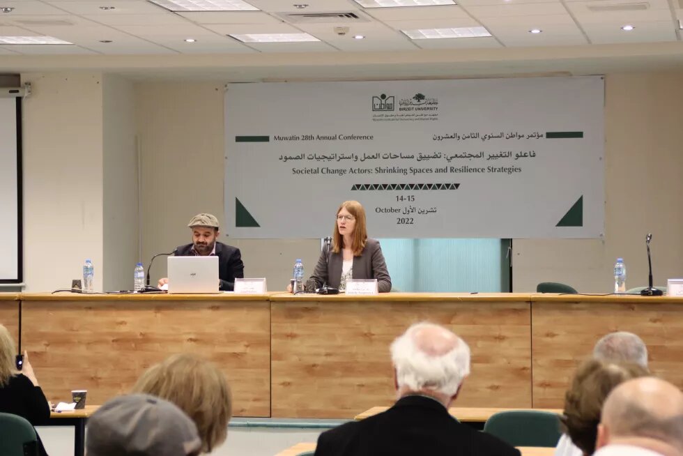 Opening speech by Ms. Dorthe Siegmund, Office Director of the Heinrich-Böll-Stiftung – Palestine and Jordan and Dr. Jamil Salem, Director of Muwatin and the Chairman of the Conference Committee.