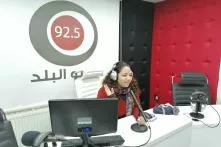 Media students practicing how to produce and present radio shows