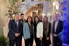 MP Kaddor and delegation at an Iftar dinner with Dr. Amal Jadou, Deputy Minister of Foreign Affairs, State of Palestine and members of the ministry.