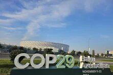 The Baku Stadium during the COP29 climate conference, in Baku, Azerbaijan