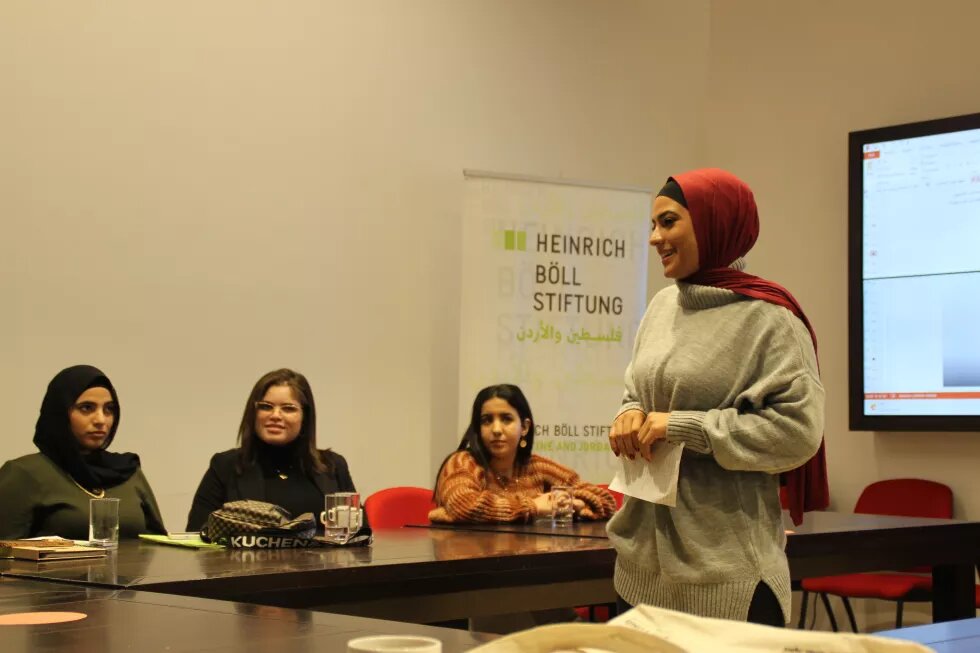 YLA participants presenting their group work during the training on advocacy and campaigning skills, as part of the Young Leaders Academy