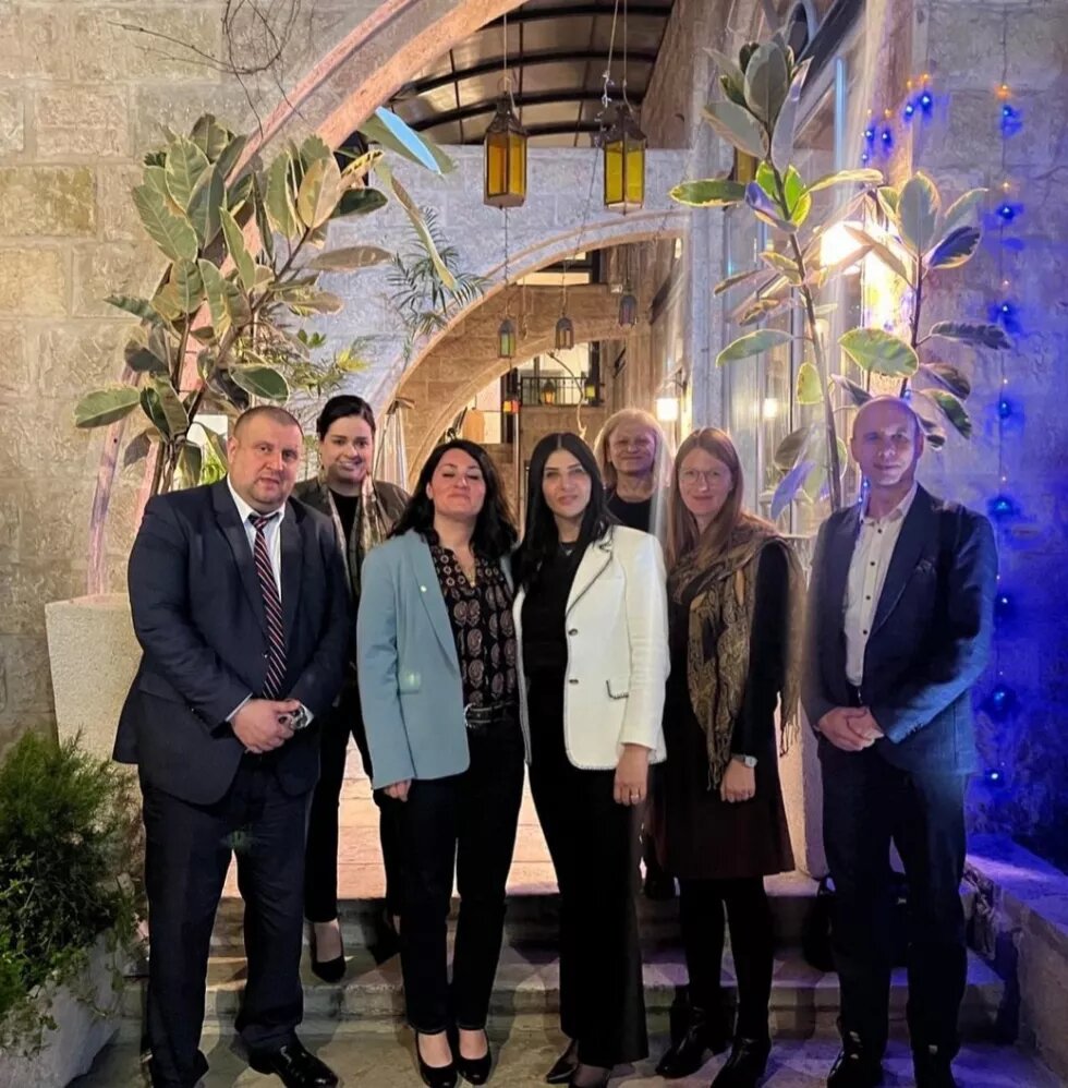 MP Kaddor and delegation at an Iftar dinner with Dr. Amal Jadou, Deputy Minister of Foreign Affairs, State of Palestine and members of the ministry.