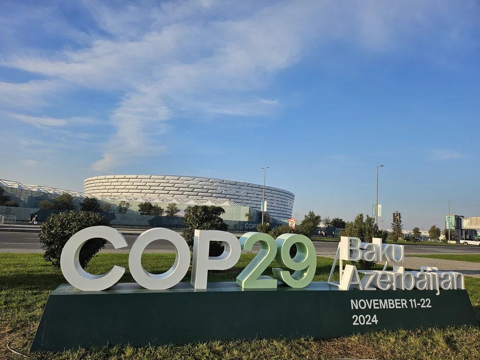 The Baku Stadium during the COP29 climate conference, in Baku, Azerbaijan