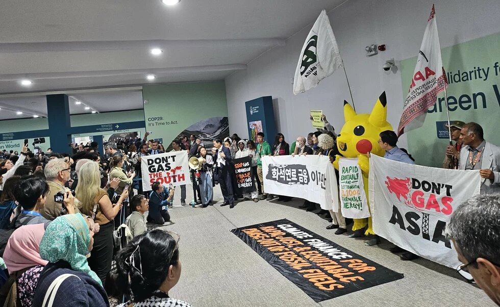 Climate activists at COP29 in Baku