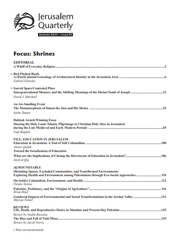 Jerusalem Quarterly Issue 95