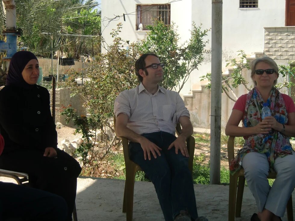 Barbara Unmüßig in the Jordan Valley.